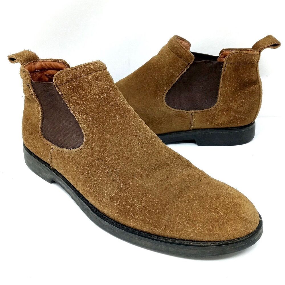 Polo Ralph Lauren Waterbury Oiled Suede Chelsea Boots Men's Size 9.5 - Picture 1 of 11